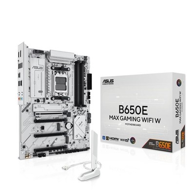 ASUS B650E MAX Gaming WiFi W Motherboard AMD AM5 ATX PCB DDR5 PCIe 5.0, White