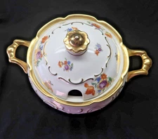 Vintage Schumann Bavaria Dresden Flower 1 Covered Soup Tureen