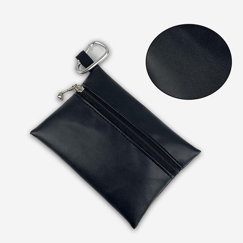 Golf Tee Pouch Balls Tees Accessories Utility Bag Pocket Black With Zipper - Picture 9 of 12