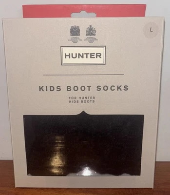 Hunter Kids Boot Socks Black Size Large (1-3) NEW