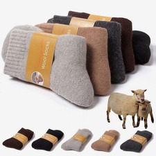 6 Pack Men Wool Crew Thermal Heavy Warm Duty Thermal Thick Sport Boot Work Socks