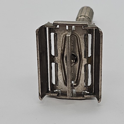 1962 Vintage Gillette Slim Adjustable 1-9 TTO Safety Razor Dated H-1 Working VTG - Picture 12 of 14