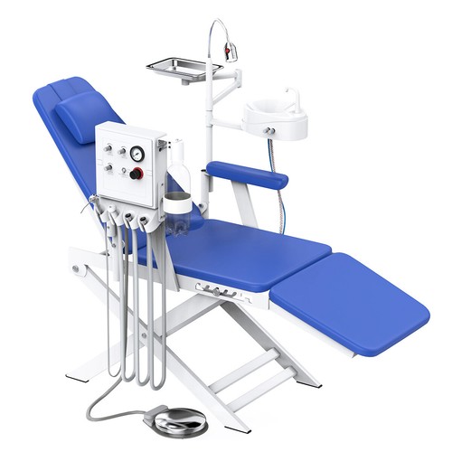 Dental Portable Mobile Folding Chair+Turbine Unit/High&Low Speed Handpiece 4Hole - Picture 3 of 27