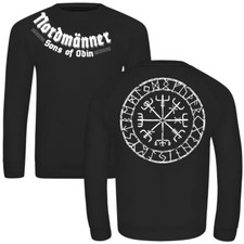 Herren Pullover Nordmänner Vegvisir Nordischer kompass wikinger odin thor loki
