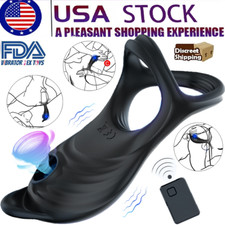 Vibrating Cock Ring Penis Stronger Erection Clit Sucking Sex Toys For Men Couple