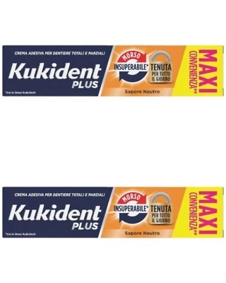 PROCTER E GAMBLE Kukident Doppia Azione Crema Adesiva per Protesi Dentali (2 confezioni da 57gr)