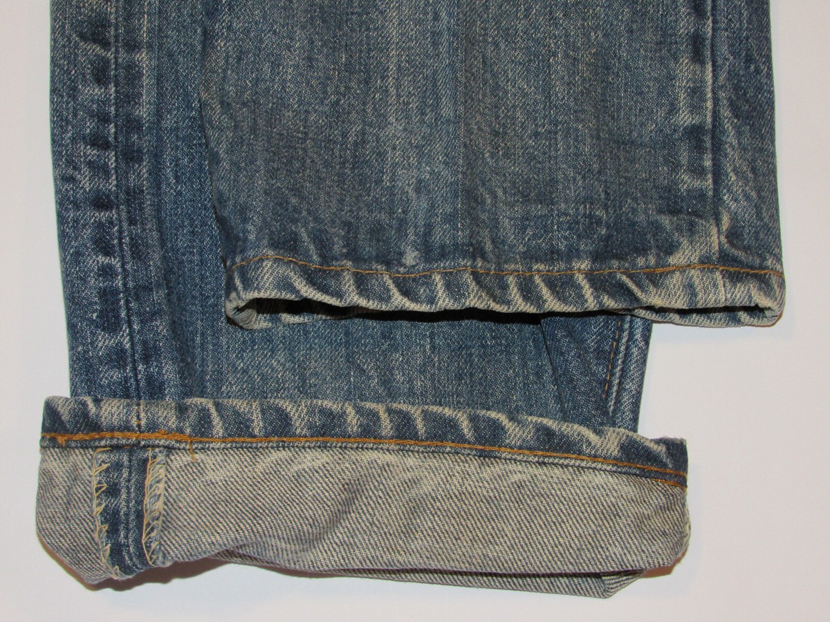 VINTAGE MEN'S LEVIS 505 0217 BLUE DENIM JEANS/TALON 42