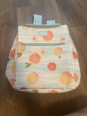 June Shine Cooler Lunchbox Backpack Summer Citrus 10 x6 x13  Grapefruit Orange