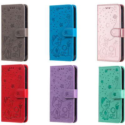 Für Huawei Nova10 Y61 X7A X8A Katze Prägung PU Leder Flip Wallet Case Handyhülle