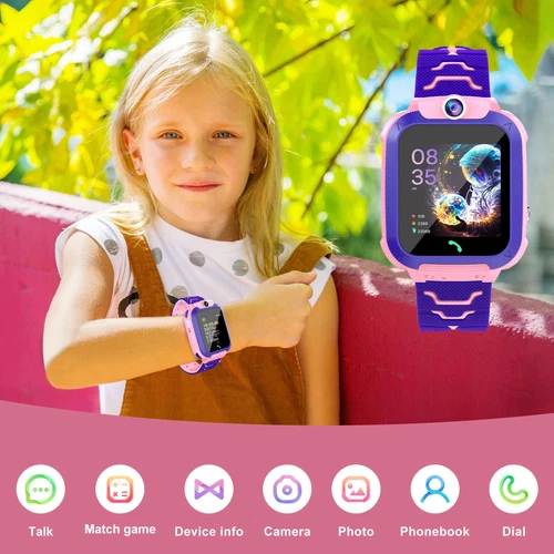 Kinder Telefonuhr Smartwatch GPS LBS Uhr SOS SIM Wasserdicht Kids Armbanduhr - Bild 5 von 11