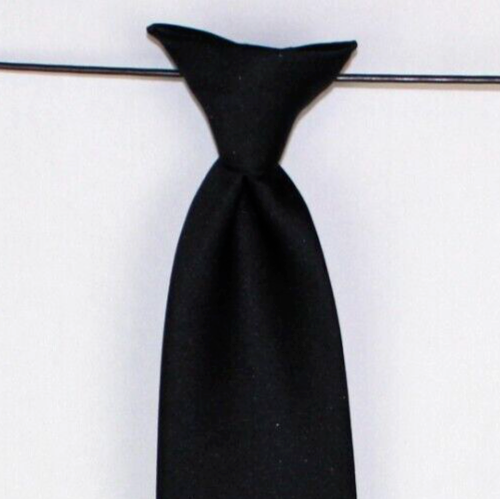 Puritan Clip-On Necktie Black Tie 3.25" wide x20" long - Picture 5 of 6