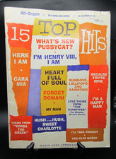 1965 Organ Sheet Music 15 TOP HITS United Artists Music Co. Words Chords