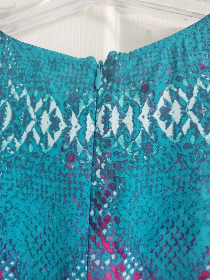 Charlie нефрит змеиной кожи платье женщина, цветной Funky, без рукавов, бирюзовый розовый - Изображение 4 из 4