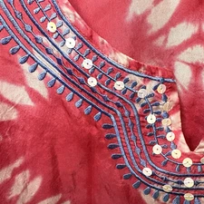 Stunning Diane Gilman DG2 Silk Blouse Top Shirt Kimono Size Large Pink Flowy Seq