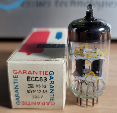 RT La Radiotechnique 12AX7 Tube Pair - Balanced Triodes Made In France