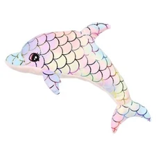 RI One 14" Colorful with Shiny, Metallic Scales Dolphin Plush