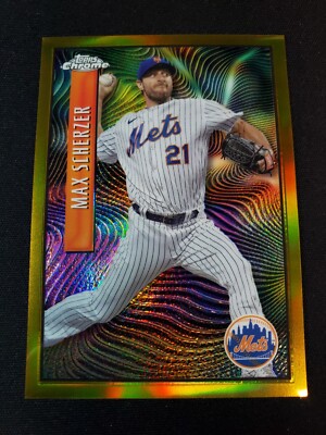2022 Topps Chrome Sonic Max Scherzer Expose Gold Foil /50 Mets Case Hit EX-19