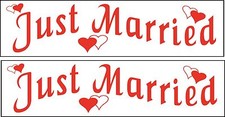 Just Married Magnets Vehicle Car Signs Wedding Bridal Party USA Made
