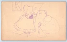 c1910's Hand Drawn Art Drawing Dutch Kid Unposted Antique Postcard