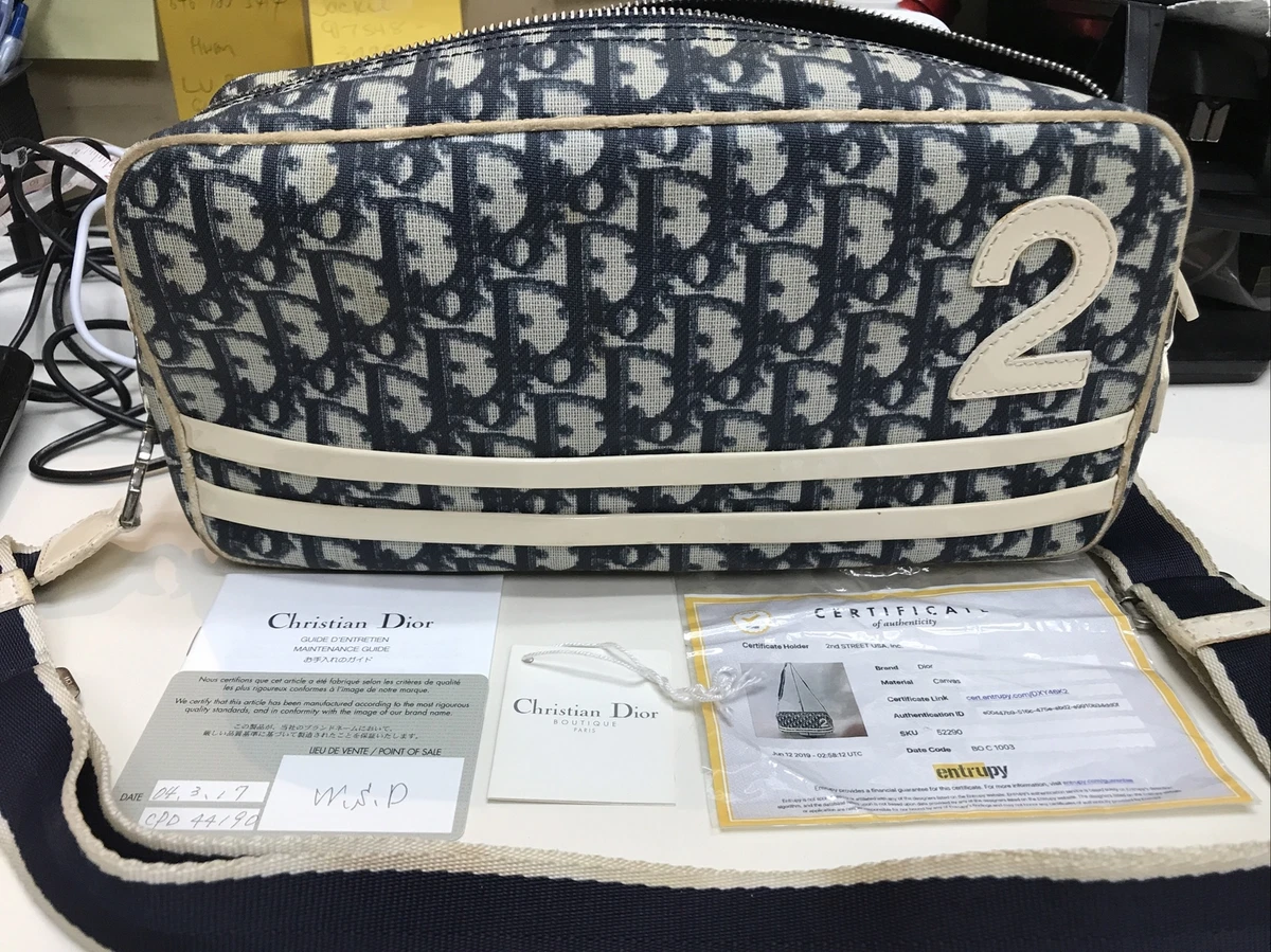 Christian Dior Oblique Jacquard Toiletry Pouch Bag