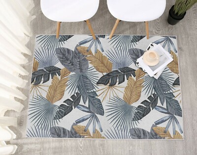 3D Retro Leaves Simple NAO2863 Game Rug Mat Elegant Photo Carpet Mat Fay