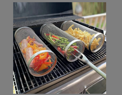 Vegetable Grilling Tube Stainless Steel Summer Time Cooking Accessory ...