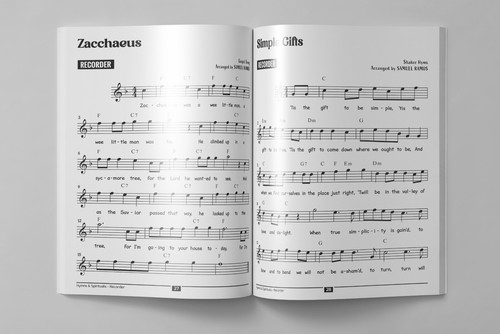 Hymns and Spirituals for Recorder: 50 Easy to Play Heartfelt Songs of Praise - Picture 3 of 9