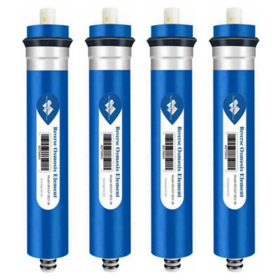4 Pack 36 GPD RO Membrane Drinking Reverse Osmosis System Water Filter Cartridge
