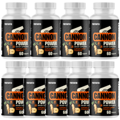Cannon Power Performance Supplement for Strength & Energy Support, 9 Bottles