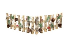 Staccionata In Legno Natalizio Albero Natale Steccato Patio 50x25cm 6165577 dfh