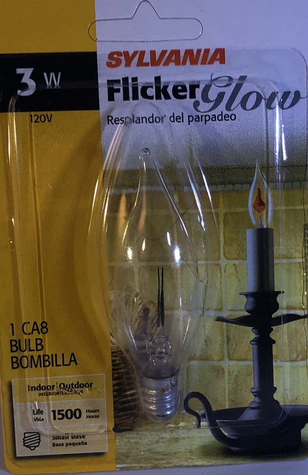 3W Sylvania Flicker Glow CA8 Indoor/Outdoor Light Bulb-NEW-SHIPS N 24 HOURS - Image 2 of 4