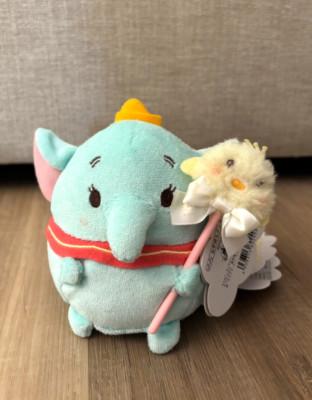 NWT Disney Japan Ufufy DUMBO Small Plush Fluffy Baby Chick Accessory Stick Toy