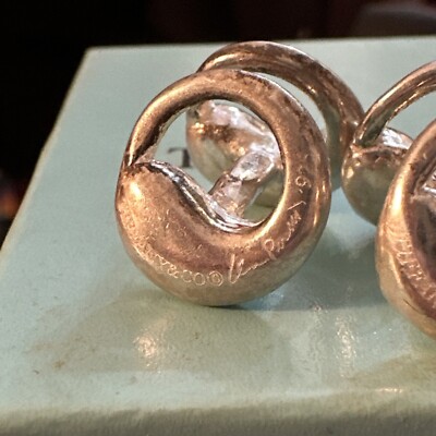 VTG 925 TIFFANY & CO STERLING SILVER CUFFLINKS SEVILLANA ELSA
