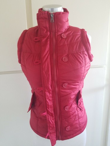 Paris Blues Quilted Zipper Puffer Vest Jacket, Extra Small, Rich Red, NWOT - Picture 5 of 8