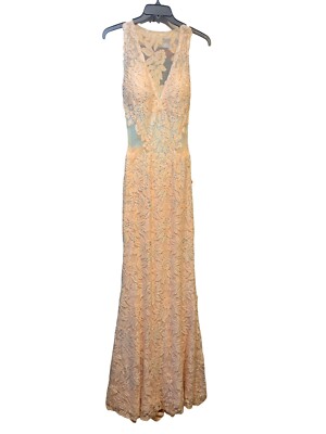 Jovani Prom Dress Size 0 - Beaded Embroidery - Blush/Light Coral Color -  Padded | eBay
