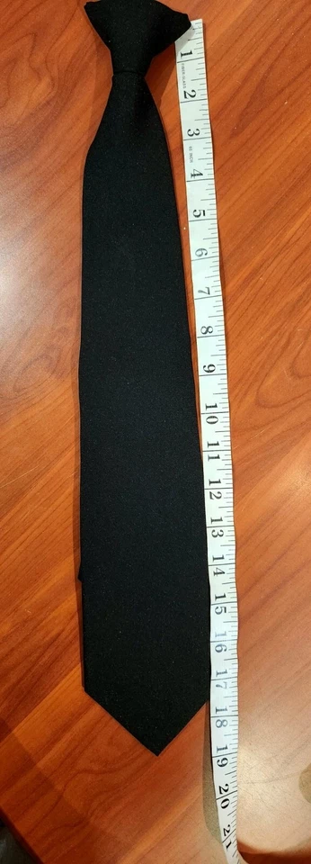 Black Clip on pre-made necktie - Image 3 of 4
