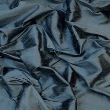Iridescent Cadet Blue Dupioni 100 Silk Fabric, 54" Wide, By The Yard S-239