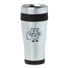 Stainless Steel Insulated 16 oz Travel Coffee Mug Cup Guinea Pig