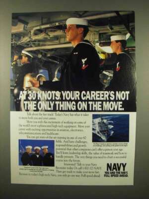 1992 U.S. Navy Ad - Your Career's On The Move