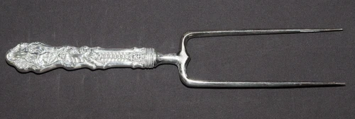 Gorham Versailles Sterling Roast Holder Carving Fork HH USED