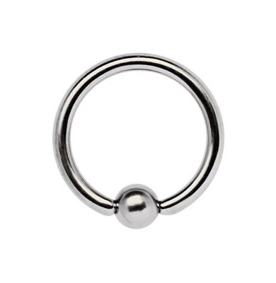 MODERN NATURE PIERCING-SCHMUCK Orecchino Titanio BCR Mini Anello A Molla In 1,0mm Con Sfera, Dimensione 5-10mm