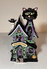Blue Sky Clayworks Black Cat Adoption Halloween Candle House Heather Goldminc