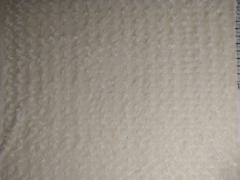 Tela remolino rosa crema Minky felpa piel sintética 60" ancho x 46" largo Foto 3 de 4