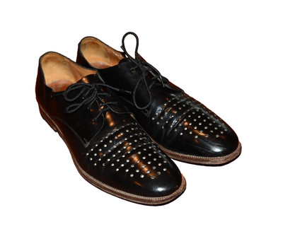 Paul Smith Men Only Schuhe schwarz Leder perforiert vorne Herren UK7 EU41