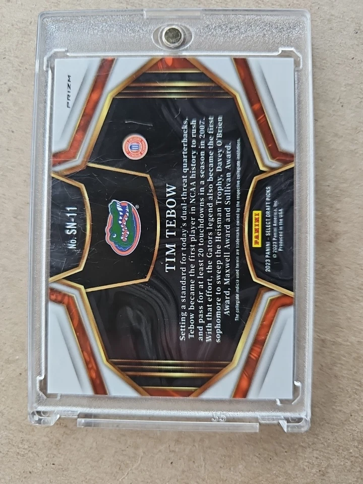 2023 Panini Select Draft Picks - Snapshots Tim Tebow #SN-11 - Image 3 of 3