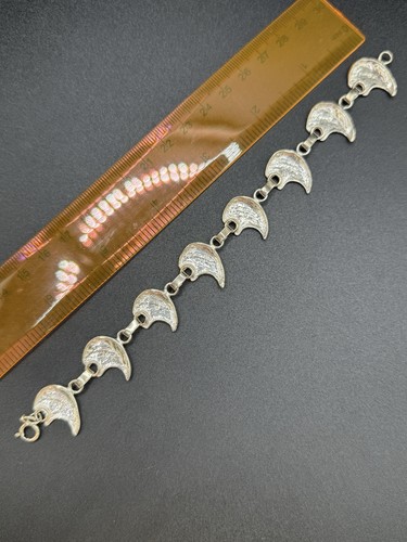 7.5” Vintage Sterling Silver Vail Bear Bracelet 21 Grams W7 - Picture 8 of 14