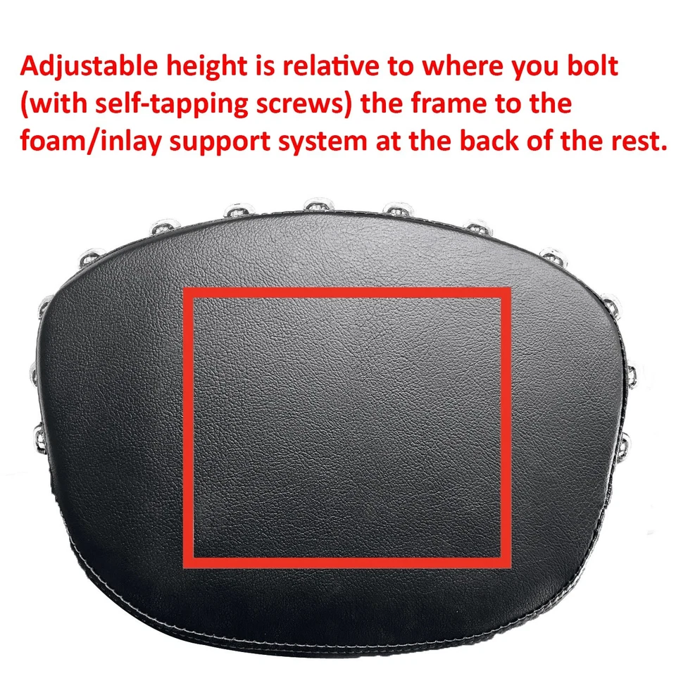 Honda VT1100 1987-1997 Shadow Ace 1995-2001 Ace Tourer Driver Backrest Pad Kit - Image 2 of 4