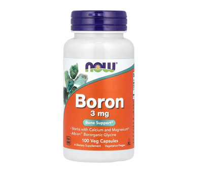 NOW Foods, Bor, 3 mg, 100 pflanzliche Kapseln