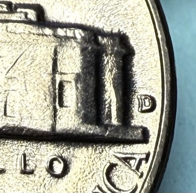 1964 D Jefferson Nickel RPM 005 Repunched Mintmark Error UNC