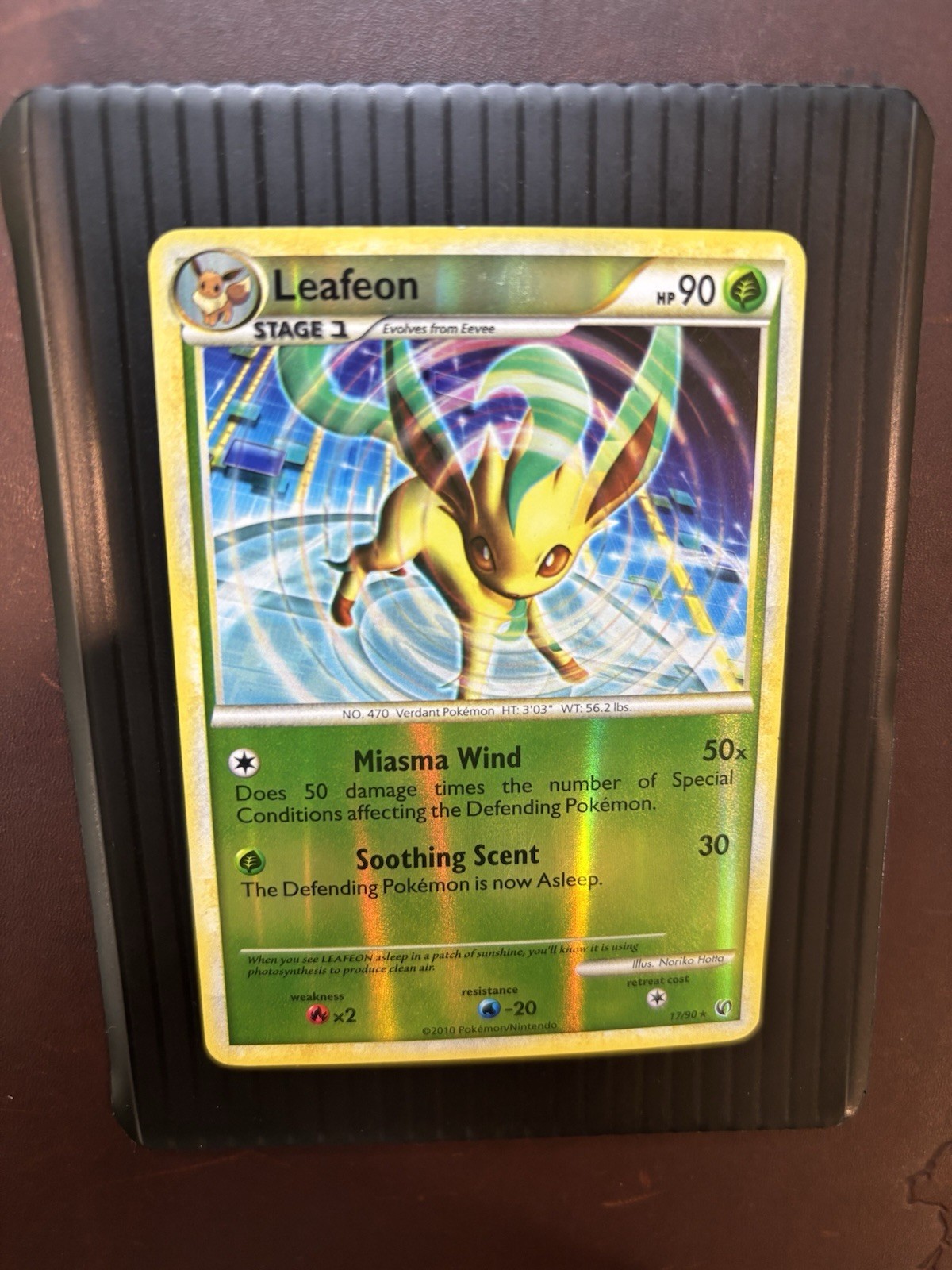Leafeon Undaunted #17 (2010) Rare Reverse Holo Pokemon TCG LP